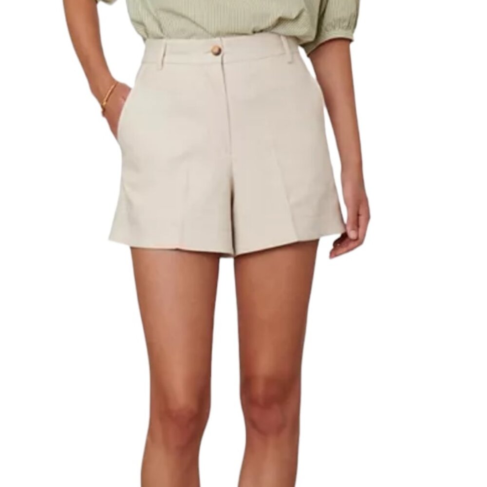 Vanessa Bruno Nixia Shorts, Ecru, Size 38
